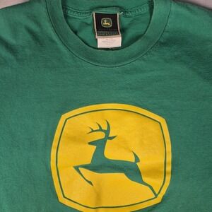 John Deere Men's Short Sleeve Tshirt Crew Neck Cotton Sz L EUC Farming Tractors